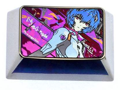 EVA, Ayanami Rei, 1.5U titanium alloy personalized keycaps, metal decorative keycaps, customized keycaps for anime and game characters&
