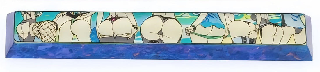 Space bar collection of beautiful girl buttocks keycaps, 6.25U/7U titanium alloy personalized keycaps, anime and game beautiful girl cultural and creative peripheral decorative keycaps.
