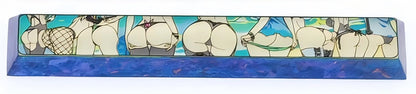 Space bar collection of beautiful girl buttocks keycaps, 6.25U/7U titanium alloy personalized keycaps, anime and game beautiful girl cultural and creative peripheral decorative keycaps.