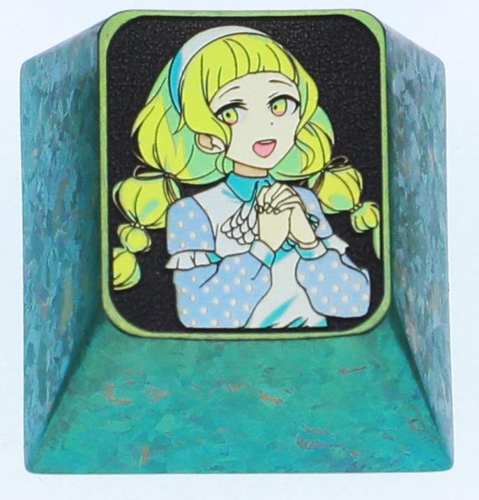 Hatsune Miku theme, 10 styles, highly selectable, 1 U titanium alloy personalized keycap, animation game music culture creative decoration keycap, metal art keycap