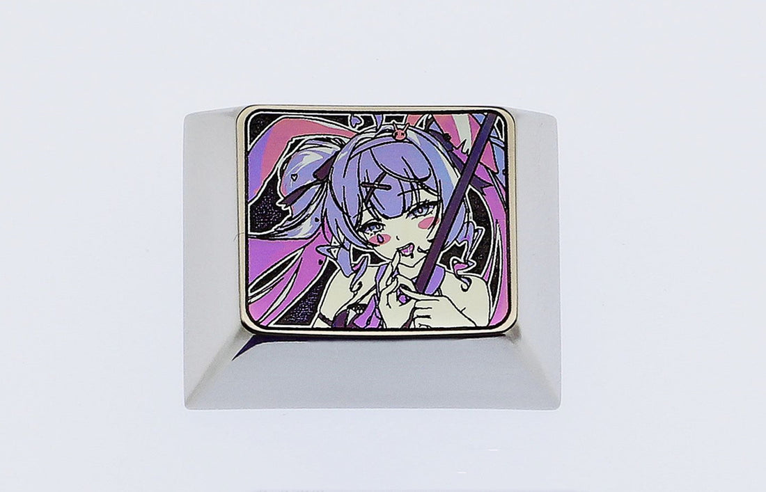 Rabbit Hole, 1.25u color titanium alloy carved keycaps, personalized keycaps, mechanical keyboard keycaps.