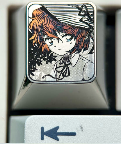 Detective Conan, Anita Hailey1U titanium alloy personalized keycaps, anime and game peripheral cultural and creative metal keycaps