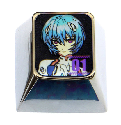 EVA， Number key series 1U titanium alloy personalized keycaps, metal keycaps around anime characters
