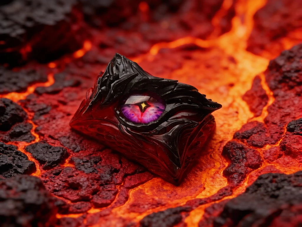 Limited time open GB，Dragon Eye multi-color resin personalized keycaps, magical and fantasy themed decorative craftsman keycaps