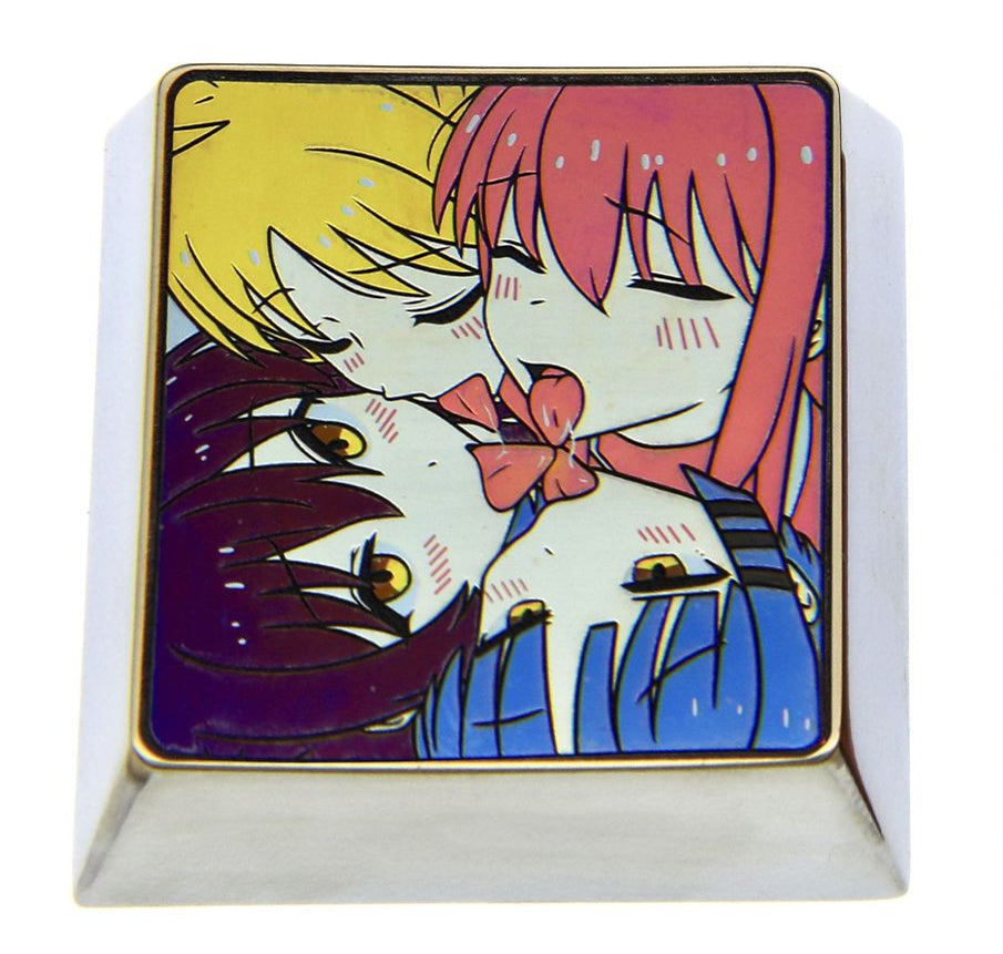 BOCCHI THE ROCK! , Member Collection 4U, 1U Titanium Alloy Personalized Keycaps, Anime Game Character Metal Carving Art Keycaps