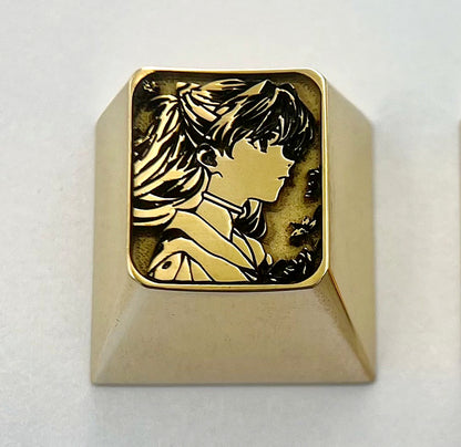 EVA brass material 1U metal personalized keycaps, cultural and creative keycaps for anime and game characters