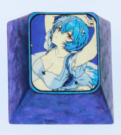 Anime game character swimsuit collection, 1U titanium alloy personalized keycap height optional, metal carving decoration creative keycap