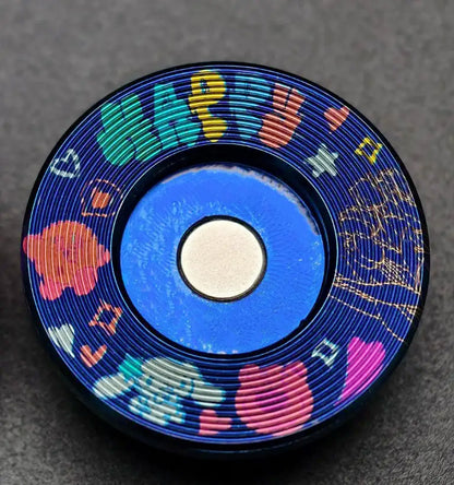 4U personalized keycaps for record players, Timascus‌，titanium alloy decorative keycaps, artistic custom keycaps