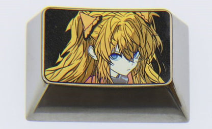 EVA， Asuka, titanium alloy TAB, CAPS, SHIFT, personalized keycap combination, anime character peripheral keycap series