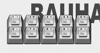 Bauhaus， Sandwich structure metal CNC aluminum alloy+electrostatic powder coating, metal design, mechanical keyboard decoration, personalized keycaps