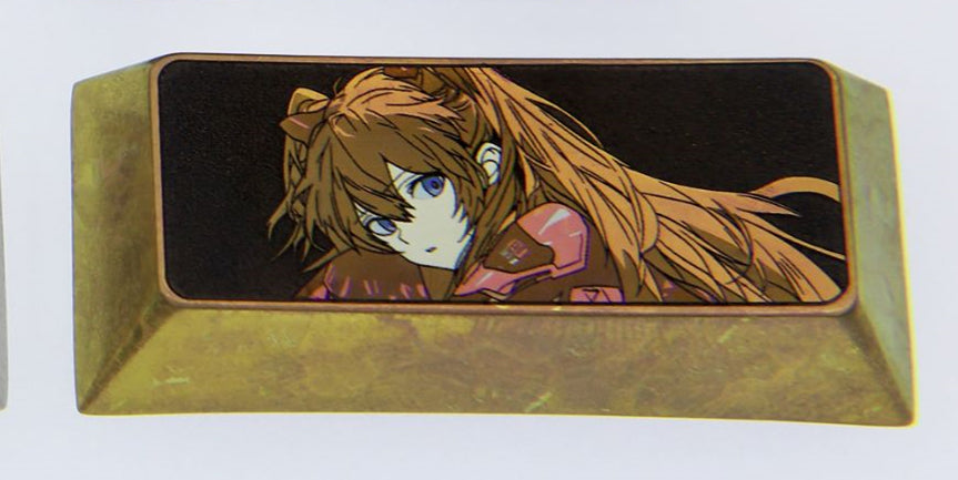 EVA， Asuka, titanium alloy TAB, CAPS, SHIFT, personalized keycap combination, anime character peripheral keycap series