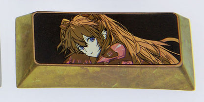 EVA， Asuka, titanium alloy TAB, CAPS, SHIFT, personalized keycap combination, anime character peripheral keycap series
