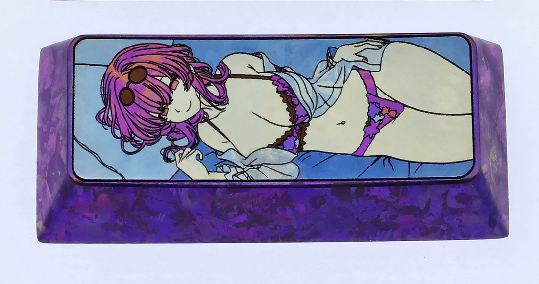 Honkai Star Rail, Kafka lying on the side, 2.25U titanium alloy personalized keycaps, metal decorative keycaps around anime and game characters