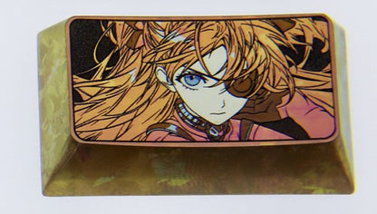 EVA， Asuka, titanium alloy TAB, CAPS, SHIFT, personalized keycap combination, anime character peripheral keycap series