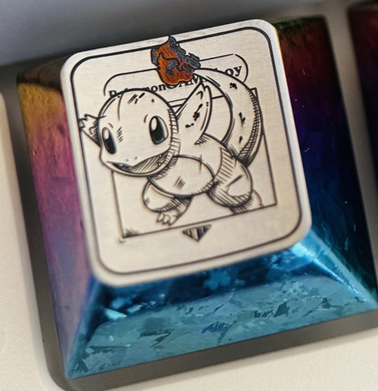 Pok é mon series, WASD/directional key combination, precision titanium alloy personalized keycaps, innovative metal decorative keycaps for anime and games