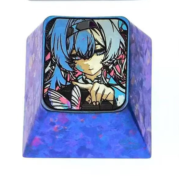 Honkai: Star Rail, Firefly, 1U titanium alloy personalized keycaps, metal decorative keycaps, game customization cultural peripheral keycaps