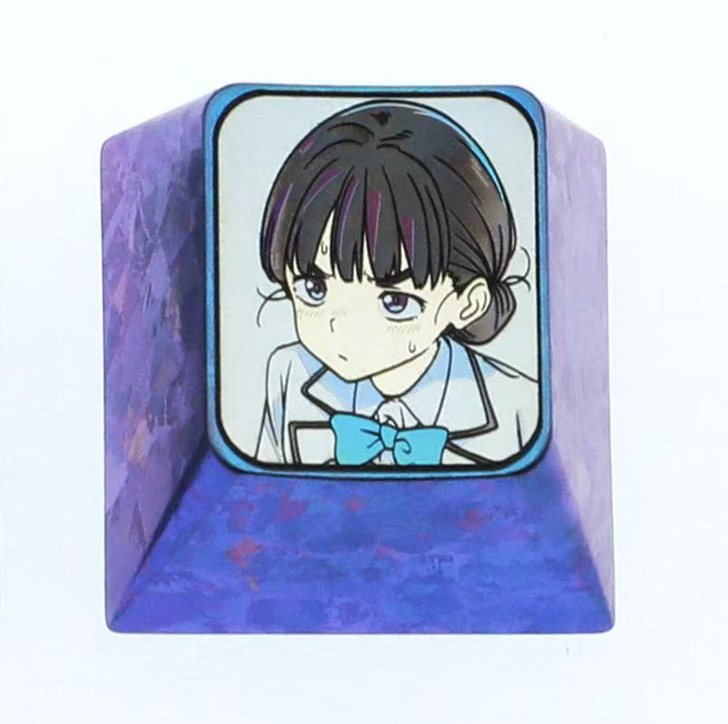 Makeine: Too Many Losing Heroines, Basori Tiara, 1U Titanium Alloy Personalized Keycaps, Anime, Game, Novel Metal Carving Decorative Keycaps
