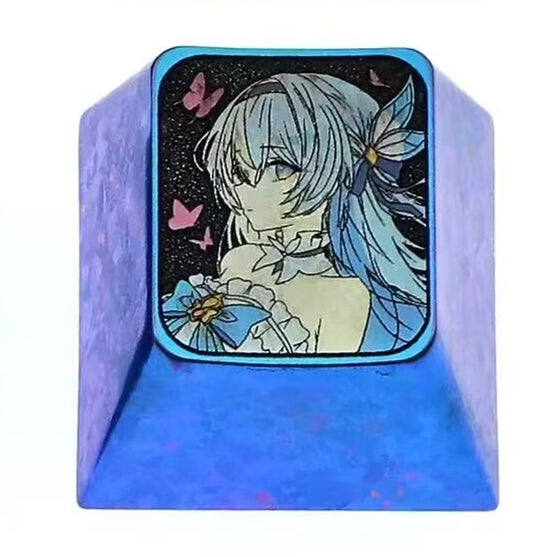 Honkai: Star Rail, Firefly, 1U titanium alloy personalized keycaps, metal decorative keycaps, game customization cultural peripheral keycaps