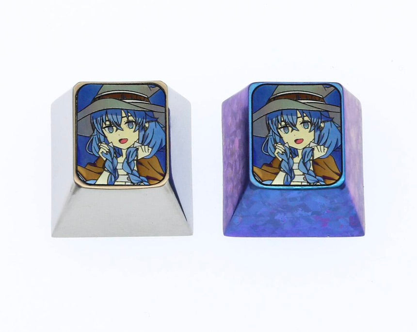 Mushoku Tensei, Quest of Memories, 1U titanium alloy personalized keycaps, anime and game character decoration keycaps