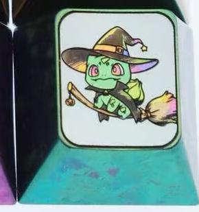 Pok é mon series, Wizard Pok é mon series, 1U titanium alloy personalized keycaps, anime cultural creative metal carving decorative keycaps