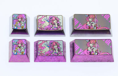 Honkai Impact 3, Elysia, 1U/1.5U/2U titanium alloy personalized keycaps, anime and game cultural and creative decorative keycaps