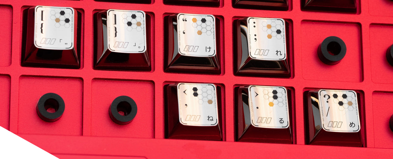 EVA themed series, personalized design keycaps for digital area (pure numbers) and symbol area, specially customized titanium alloy keycaps for anime
