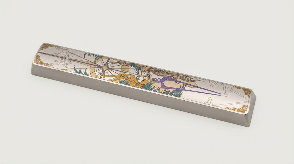 EVA Theme Asuka/ Spear of Longinus 6.25 U Titanium Spacebar, Anime and Game Culture Creative Keycaps, Mechanical Keyboard Decorative Keycaps