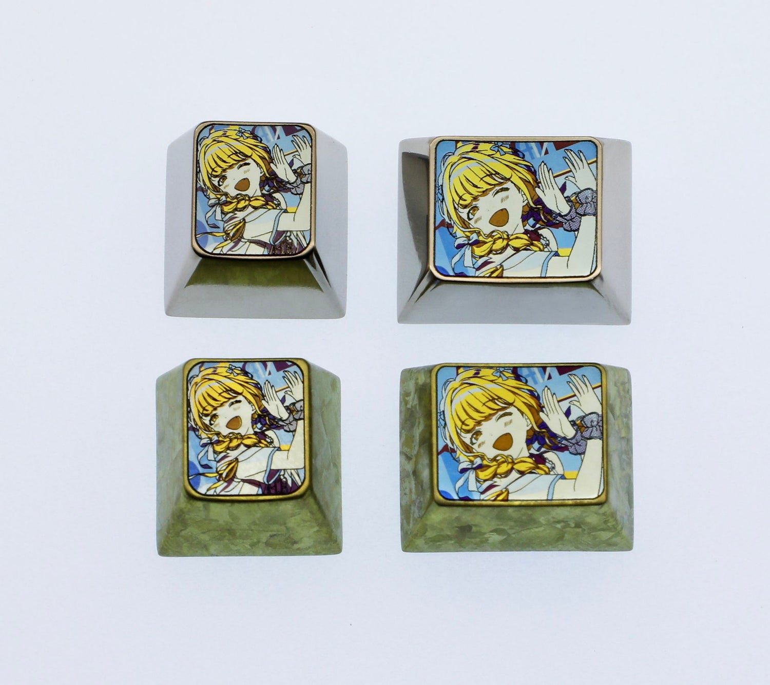 Kotone Fujita, 1U, 1.25U titanium alloy keycaps, metal personalized keycaps, keyboard decorative keycaps