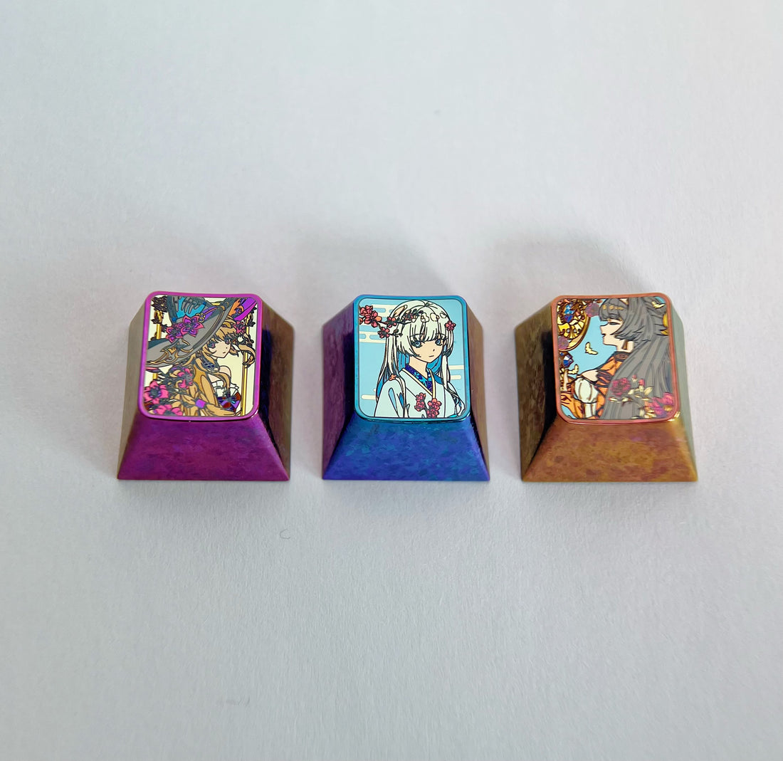 Honkai: Star Rail, Titanium alloy personalized keycaps, decorative keycaps, game character metal creative keycaps