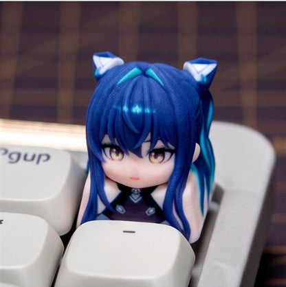NIKKE：The Goddess of Victory，3D printing, not corroded or faded, three-dimensional modeling, anime, gaming, cultural creativity, personalized keycaps, mechanical keyboard decoration keycaps
