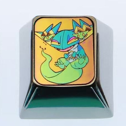 Pok é mon series, Ditto, Dreepy, Trubbish, 1U/1.25U/1.5U titanium alloy personalized keycaps, cute metal carving creative customized decorative keycaps for anime and games