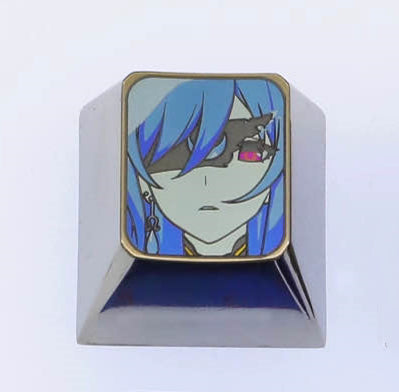 Jingliu1u colorful titanium alloy carved personalized keycaps, mechanical keyboard decorative keycaps.