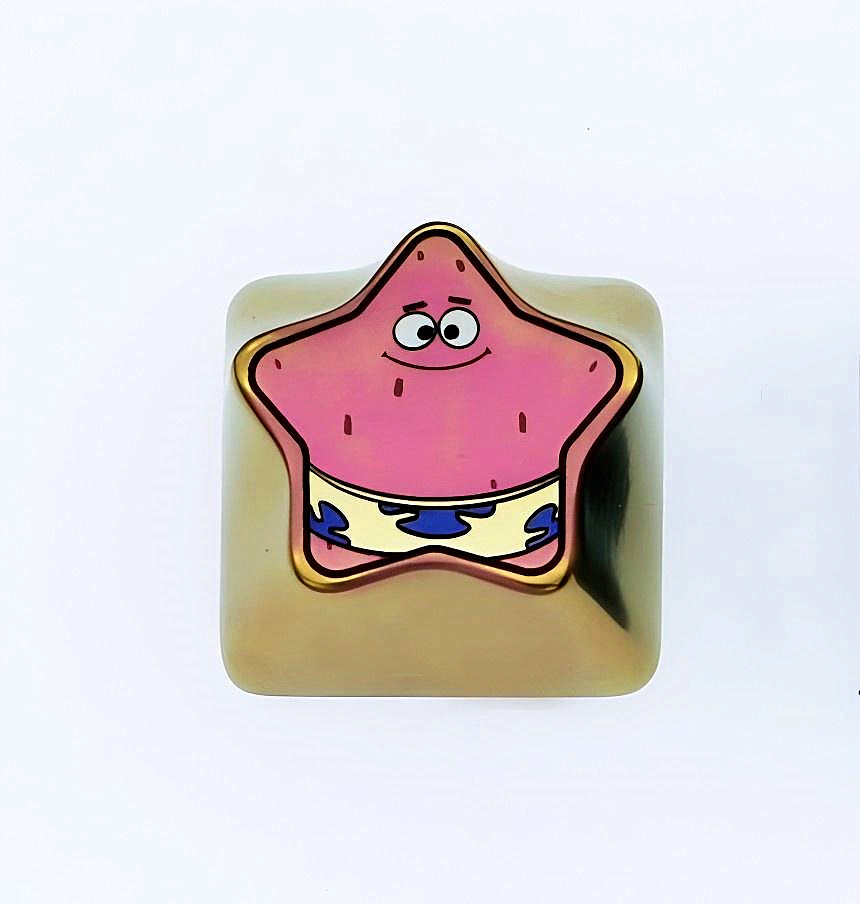 Patrick Star，Hatsune Miku, pentagram titanium alloy, colorful titanium alloy personalized keycaps.