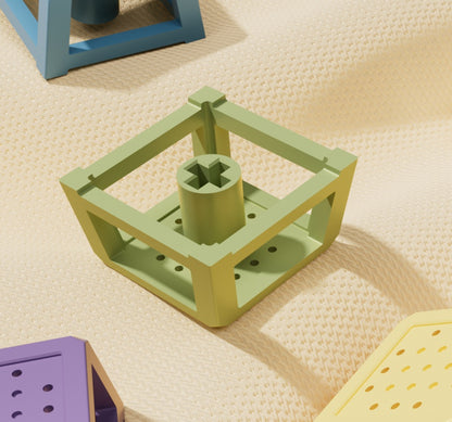 Small stool hollowed out metal personalized keycaps, customized mechanical keyboard, cultural and creative keycaps