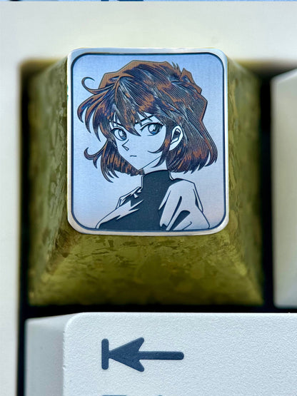 Detective Conan, Anita Hailey, 1U titanium alloy personalized keycaps, anime and game character peripheral art keycaps