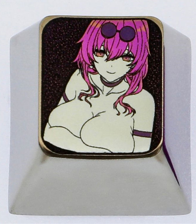 Honkai，Kafka, Colored titanium alloy 1U carved keycaps, personalized keycaps for mechanical keyboards.