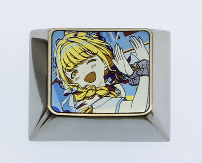 Kotone Fujita, 1U, 1.25U titanium alloy keycaps, metal personalized keycaps, keyboard decorative keycaps