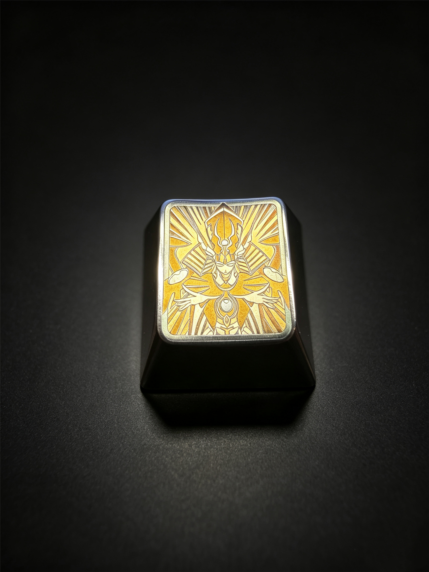 Yu-Gi-Oh! Official Card ，The God of Obelisk，1 U titanium alloy personalized keycaps, anime and game culture creative art keycaps, mechanical keyboard decorative keycaps
