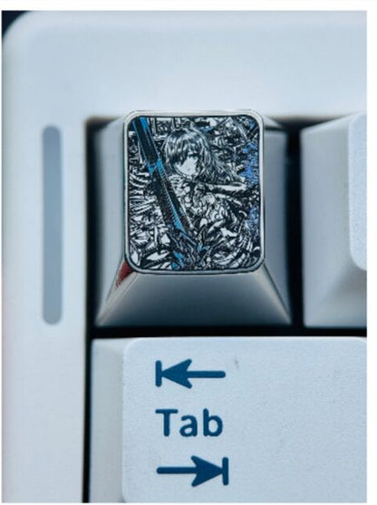 Honkai: Star Rail, Jingliu, 1U titanium alloy precision carved personalized keycaps, anime and game culture creative metal carved keycaps