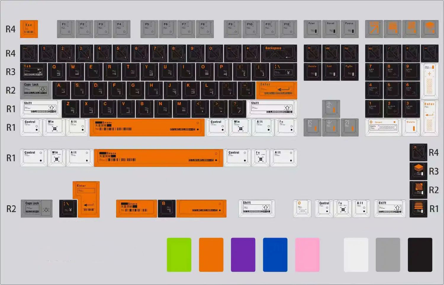 Original design aluminum alloy anode metal keycap set "Vector Breakthrough", mechanical keyboard decorative keycap, metal corrosion-resistant personalized keycap set, compatible with 61/64/68/75/84/87/104 key mechanical keyboard keycap set