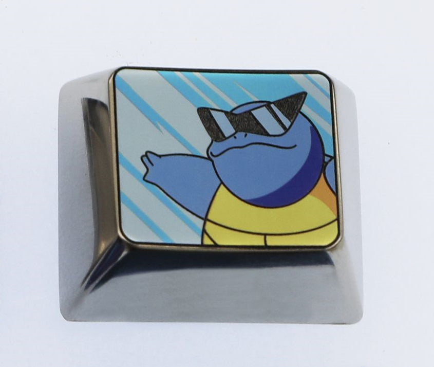 Squirtle, 1.25U titanium alloy carved titanium alloy keycaps, personalized keycaps