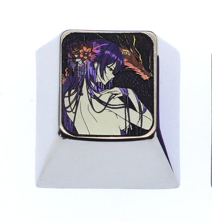 Genshin Impact, Raiden Shogun, 1U/1.25U/1.5U titanium alloy personalized keycaps, decorative keycaps for anime and gaming culture peripherals