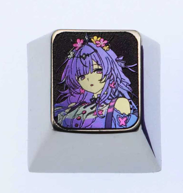 Honkai: Star Rail, 1U Castoriuce Titanium Alloy Personalized Keycaps, Anime Game Decorative Keycaps, Metal Carving Art Keycaps