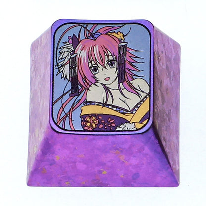 Rias Gremory，Angelic☆Chaos RE-BOOT! ， 1U titanium alloy personalized keycaps, metal keycaps carved from anime and game characters