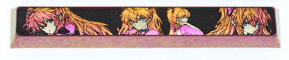EVA, Asuka themed space, 6.25U/7U titanium alloy personalized keycaps, metal art keycaps for anime, gaming, cultural and creative peripherals.