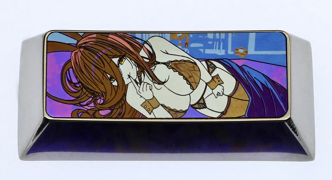 Azur Lane, KMS, 2.25U titanium alloy personalized keycaps, creative keycaps for anime and gaming peripherals
