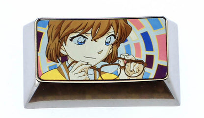 Detective Conan, Anita Hailey, 1.75U titanium alloy metal carved personalized keycaps, anime game culture decoration mechanical keyboard keycaps