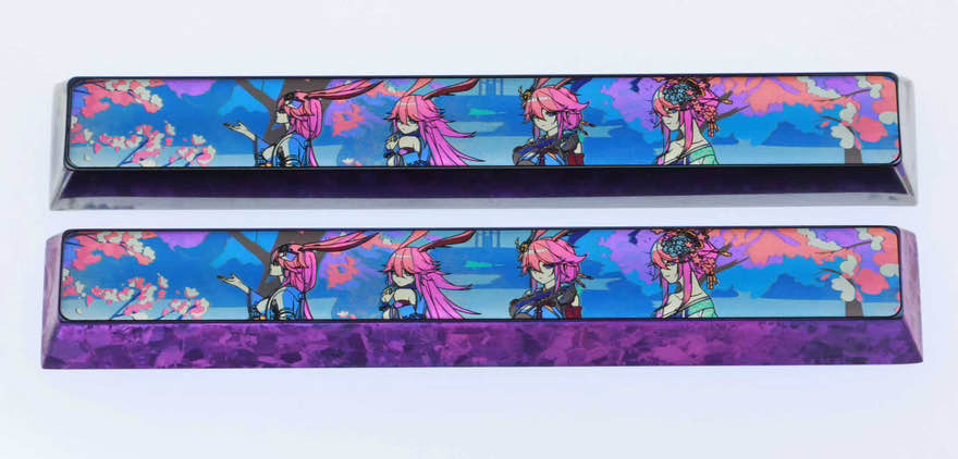 Honkai Impact, Yae Sakura, 6.25U/7U Spacebar Titanium Alloy Personalized Keycaps, Anime Game Culture Creative Mechanical Keyboard Decorative Keycaps