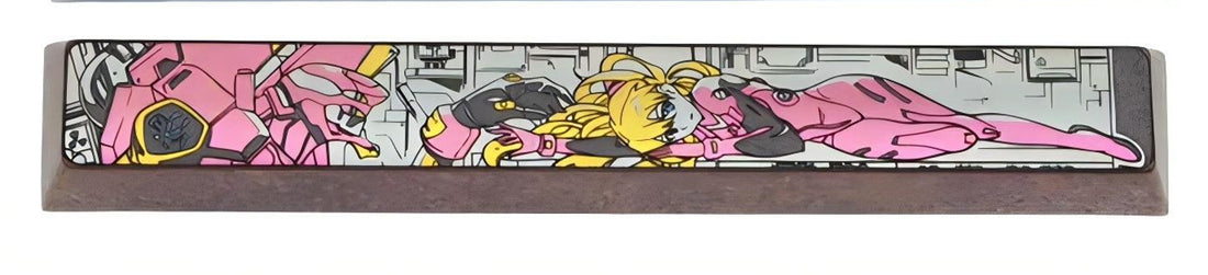 EVA， Asuka, 6.25U/7U Spacebar Titanium Alloy Personalized Keycaps, Metal Keycaps Surrounding Anime and Game Characters