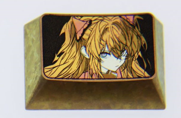 EVA， Asuka, titanium alloy TAB, CAPS, SHIFT, personalized keycap combination, anime character peripheral keycap series